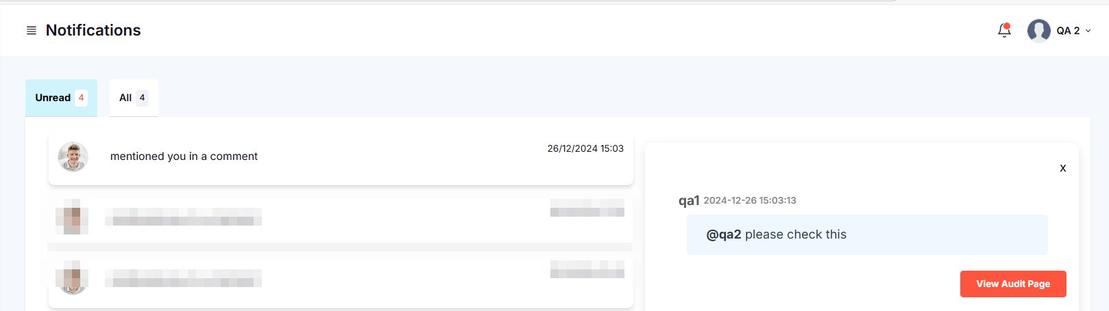 CALL LOG TAB VIEW PAGE