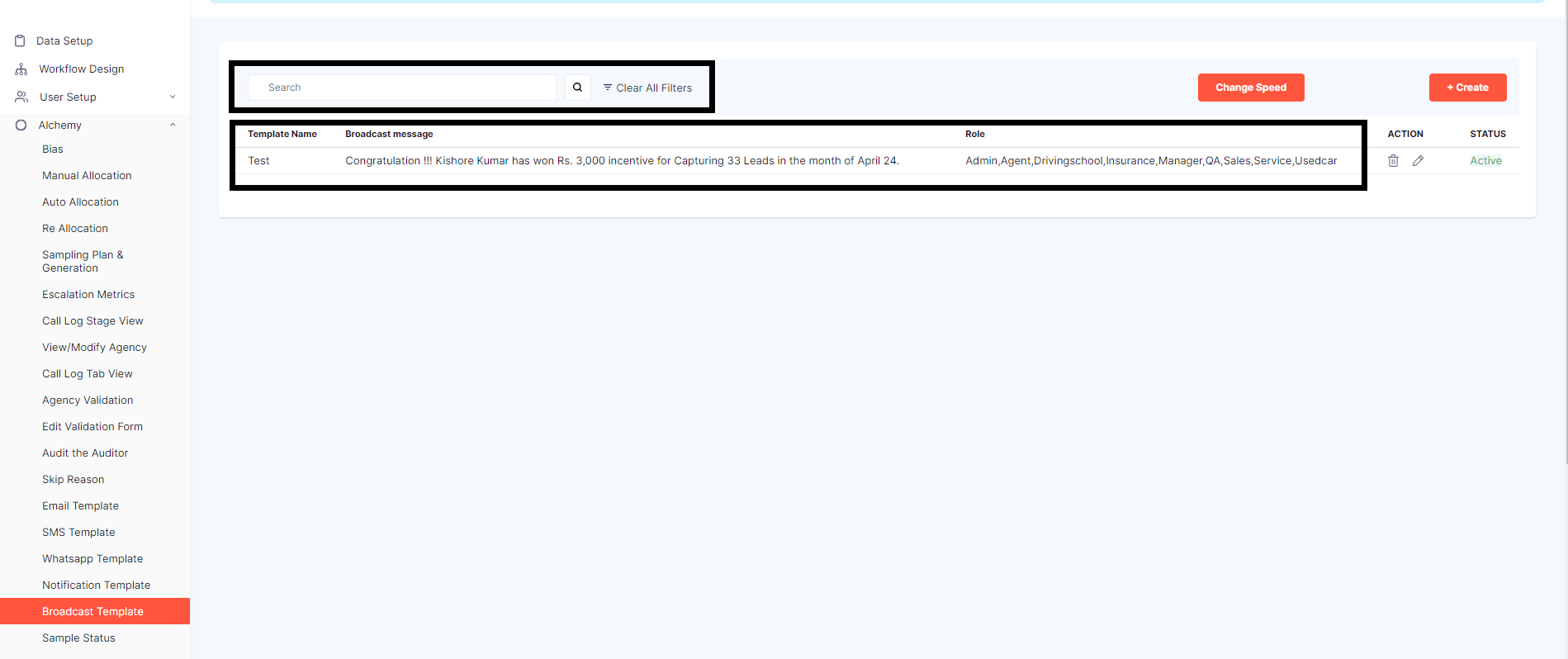SEARCH OR CREATE BROADCAST TEMPLATE