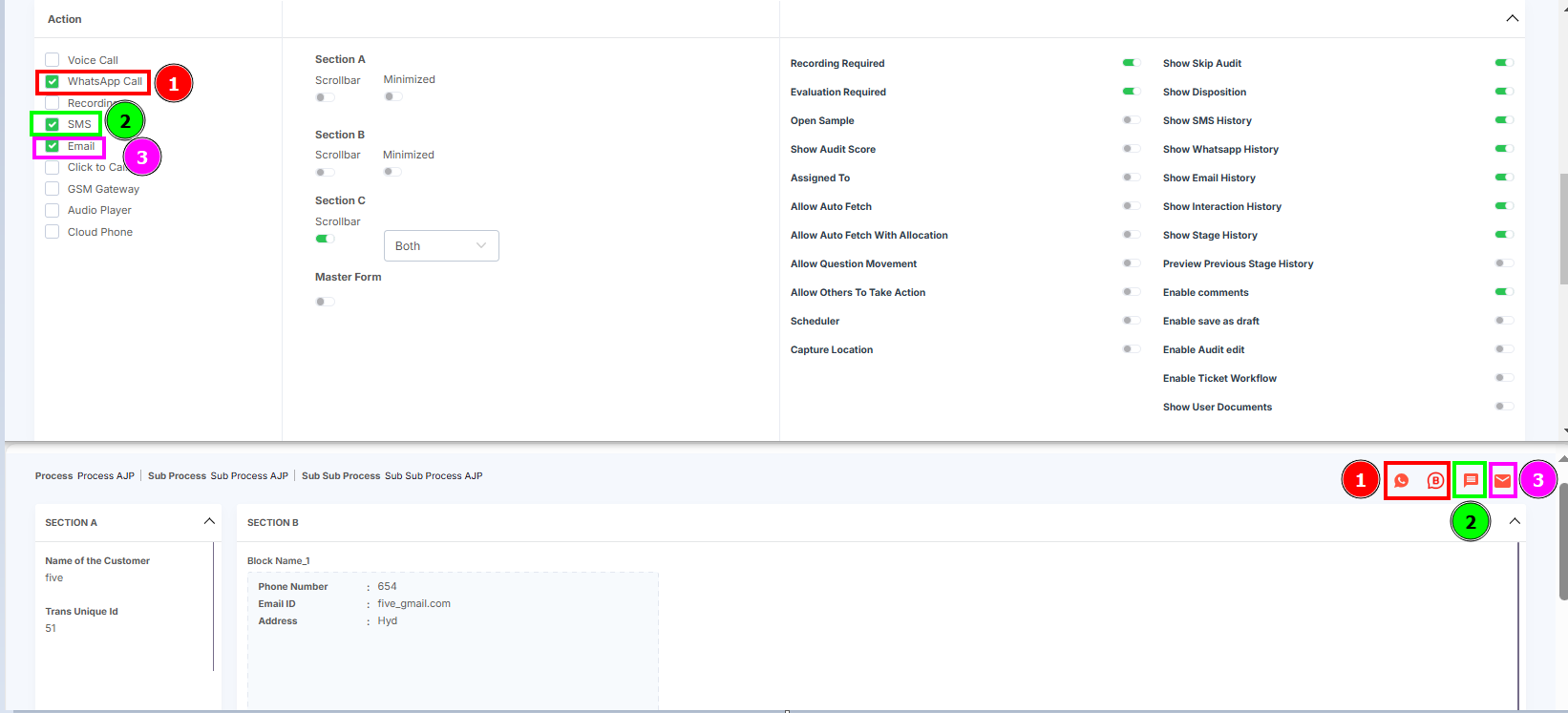 CALL LOG TAB VIEW PAGE