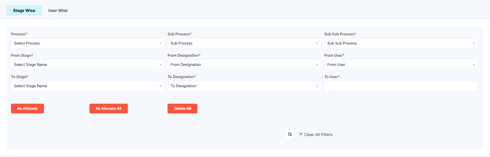 RE ALLOCATION STAGE WISE FORM