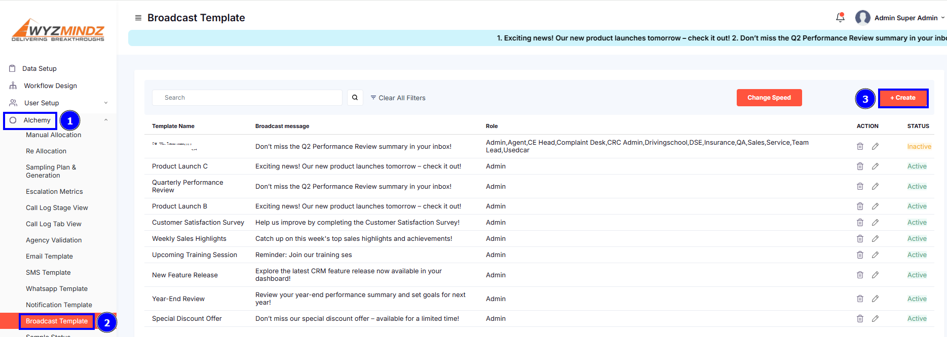 STEPS FOR BROADCAST TEMPLATE