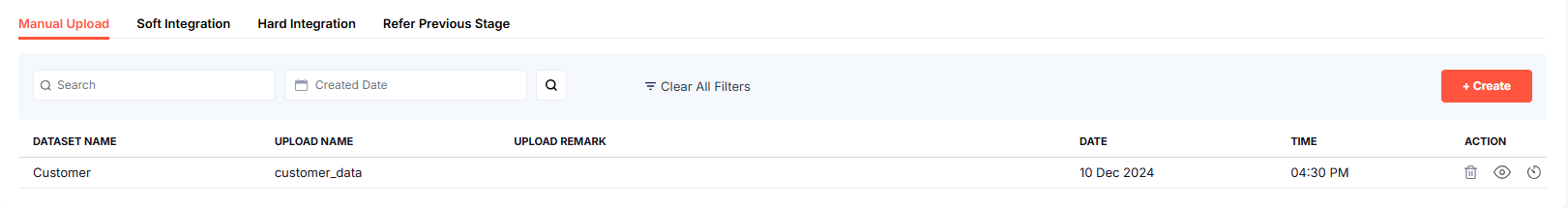 MANUAL UPLOAD SEARCH VIEW