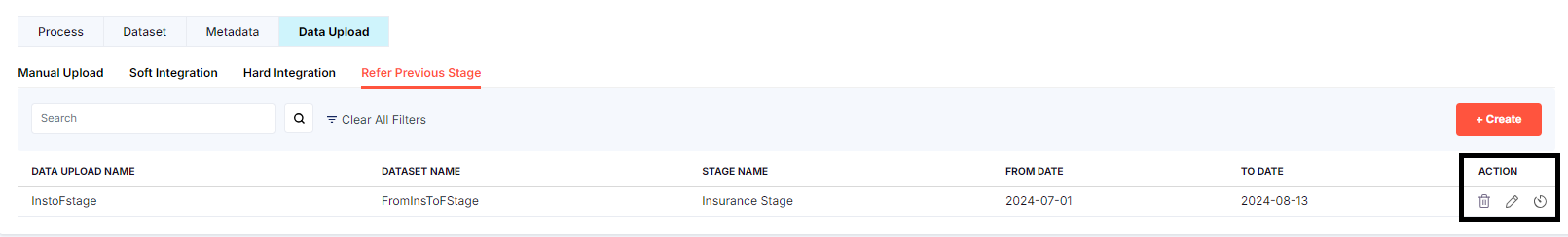 REFER PREVIOUS STAGE ACTION