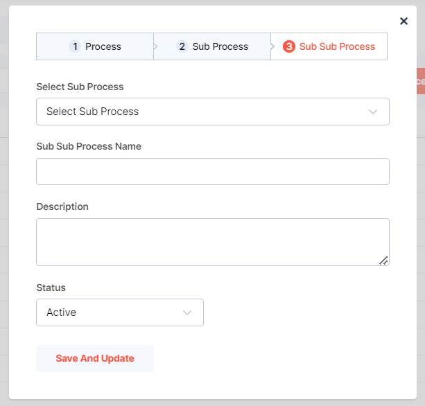 SUB SUB PROCESS FORM