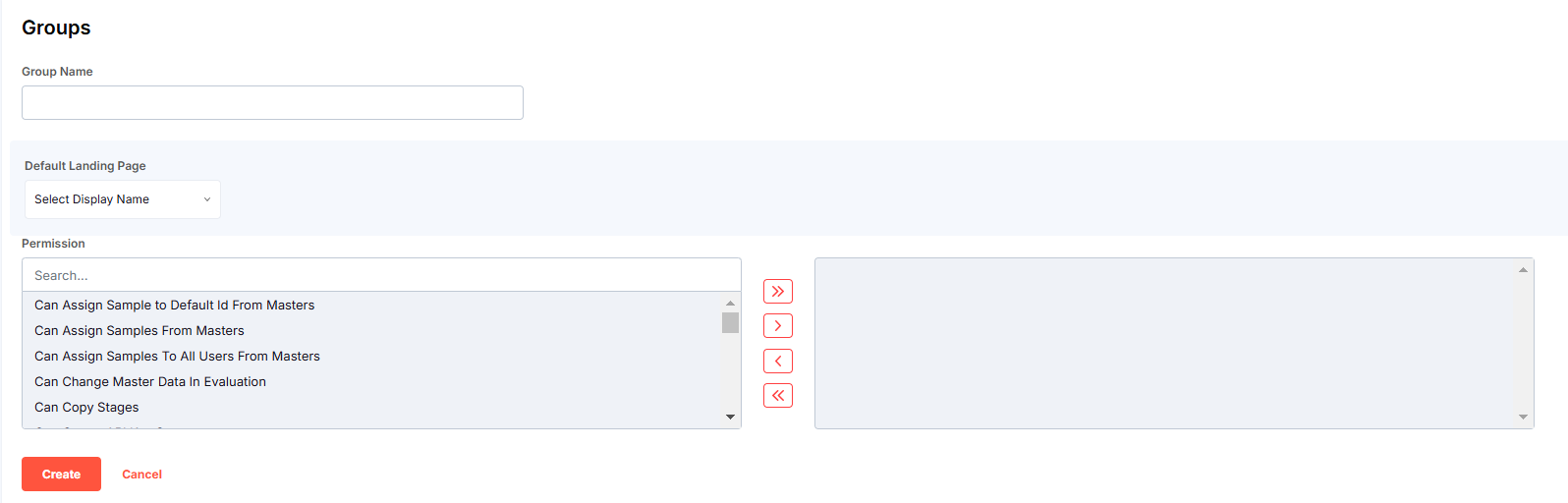 ROLE AND PERMISSION FORM