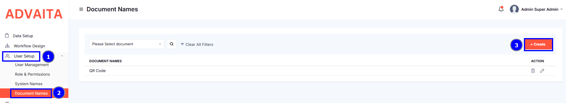 STEPS FOR DOCUMENT NAMES