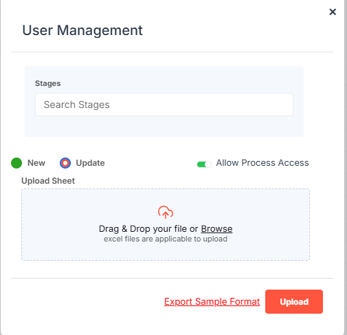 USER MANAGEMENT UPLOAD FORM