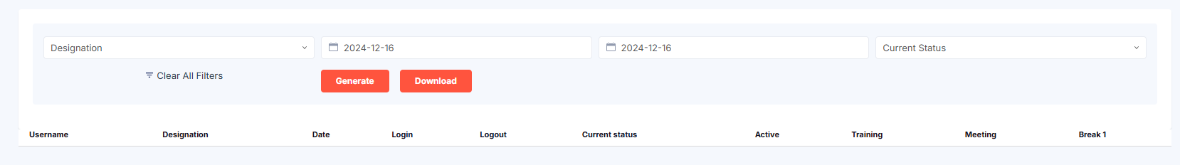 STEPS FOR USER STATUS