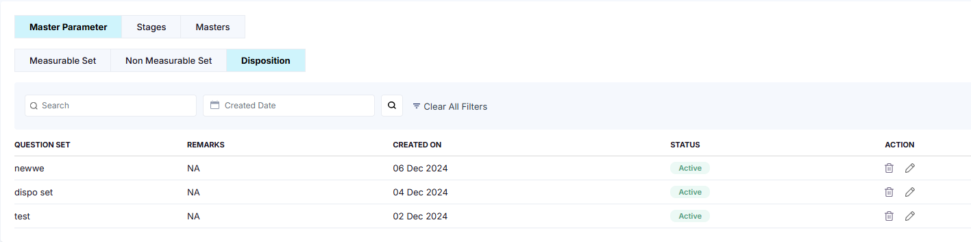 CREATED SEARCH DISPOSITION