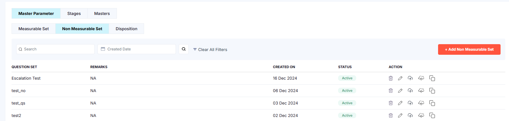 CREATED SEARCH NONMEASURABLESET