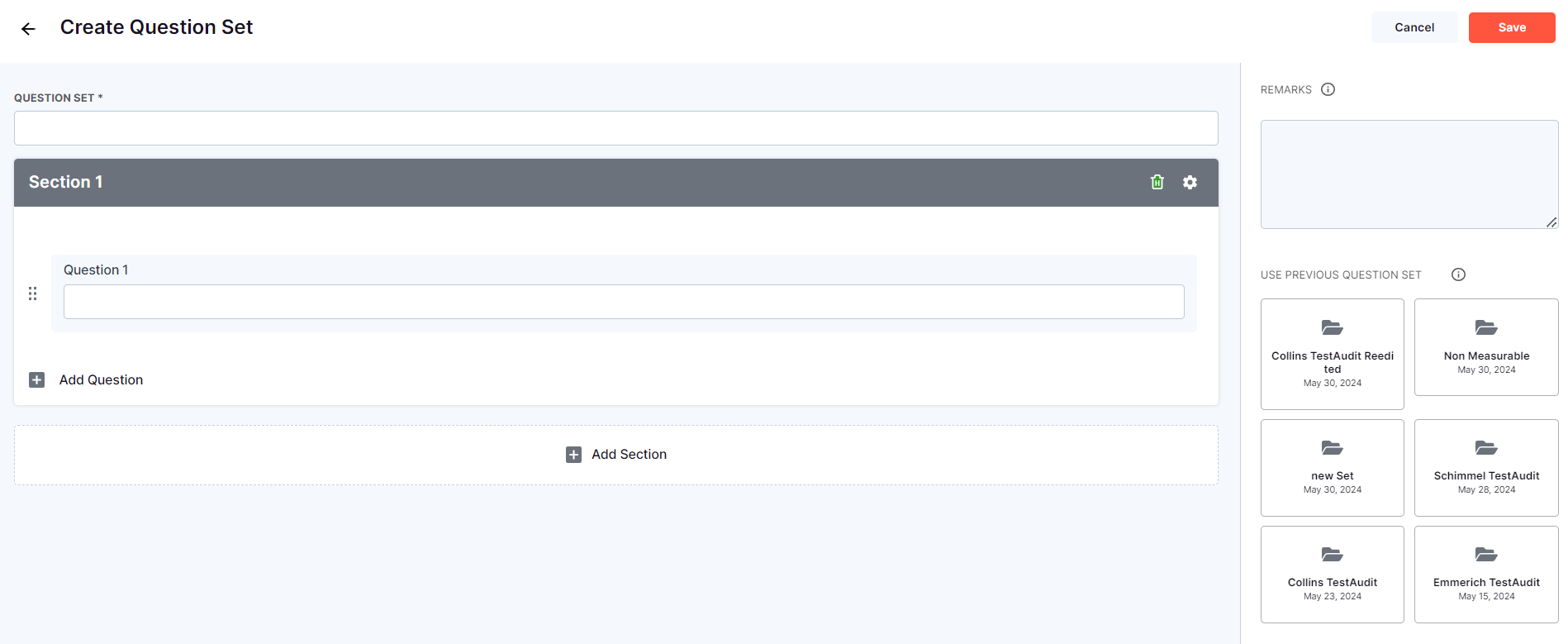 MASTER PARAMETERS MEASURABLE SET FORM