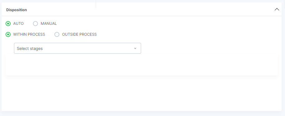 STAGES DISPOSITION AUTO WITHIN PROCESS
