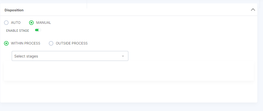 STAGES DISPOSITION MANUAL WITHIN PROCESS