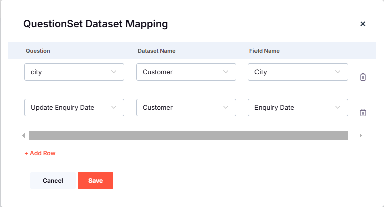 QUESTION SET MAPPING